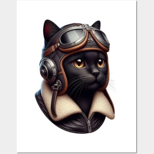 Pilot Cat Posters and Art